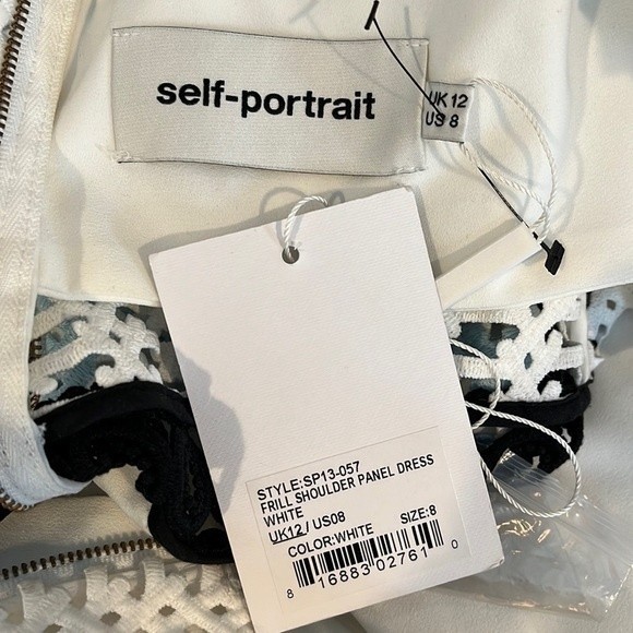 Self-Portrait frill shoulder dress from the spring 2017 collection US8/UK12 - Picture 4 of 5